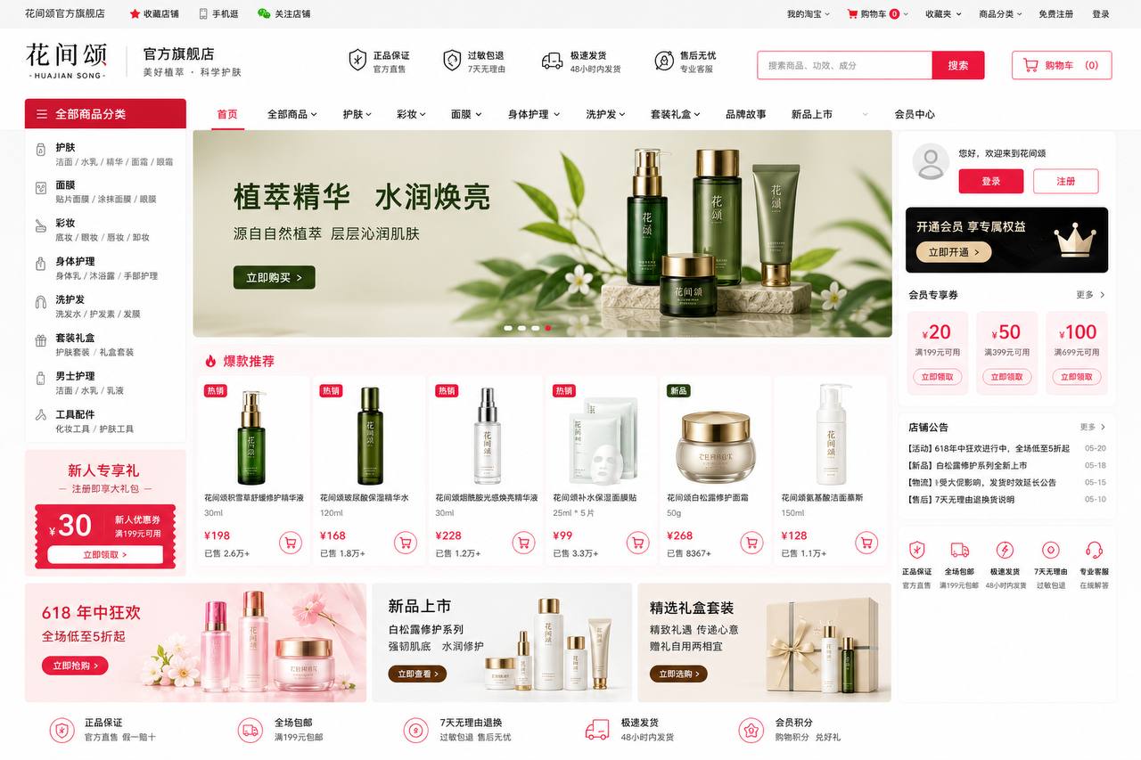 护肤品网上商店